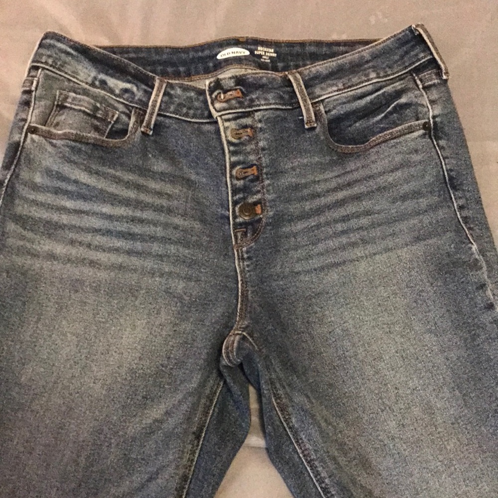 Old navy rockstar super skinny ankle mid rise jean